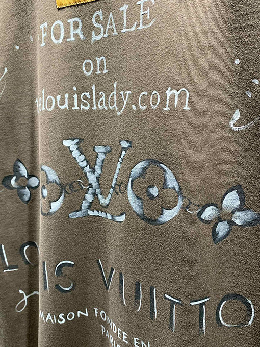 ルイヴィトン新しい手描きのインクTシャツ