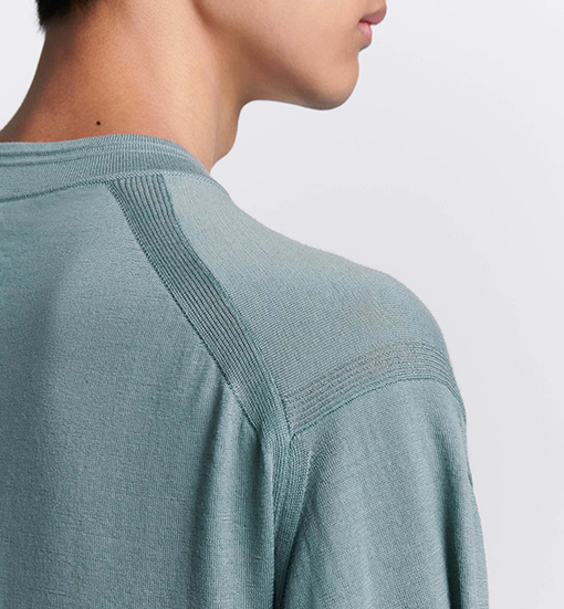 ディオール新しいウールロゴ刺繍Tシャツ