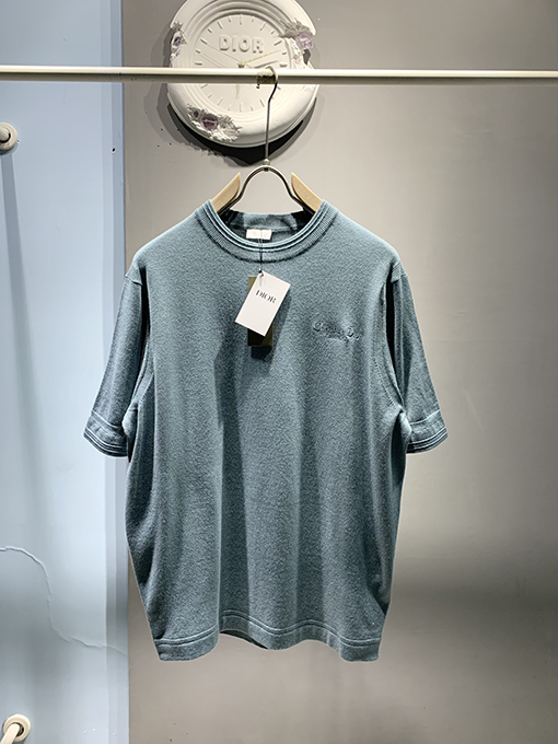 ディオール新しいウールロゴ刺繍Tシャツ