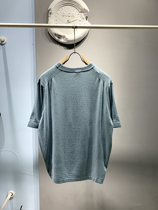 ディオール新しいウールロゴ刺繍Tシャツ