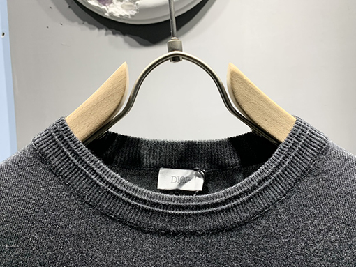 ディオール新しいウールロゴ刺繍Tシャツ