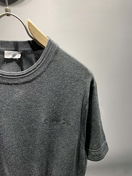 ディオール新しいウールロゴ刺繍Tシャツ