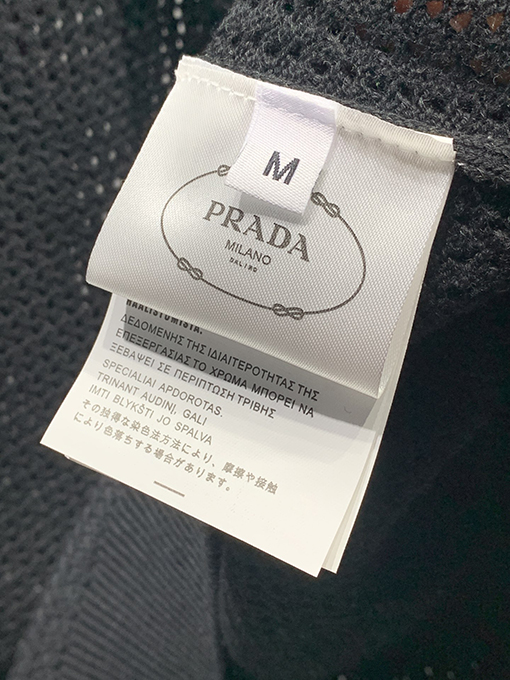 プラダスーパーコピー新しいコットンメッシュVネックポロシャツ