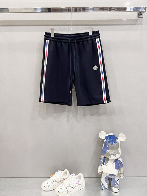 モンクレールリボンステッチ工芸章仔ロゴパンツ