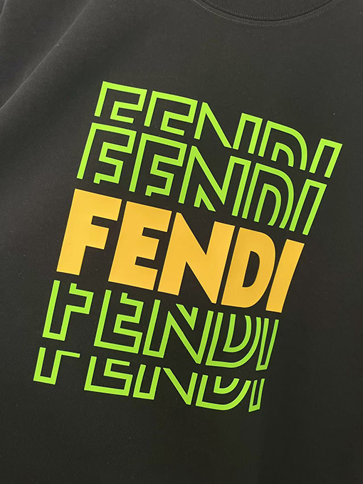 フェンディ新しいアルファベットのシリコンプリントTシャツ