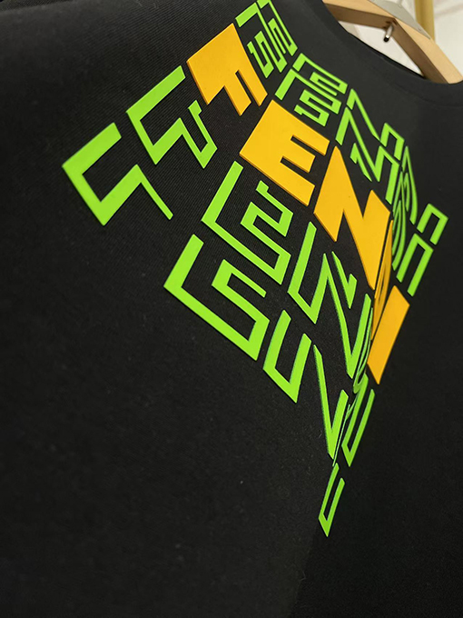 フェンディ新しいアルファベットのシリコンプリントTシャツ