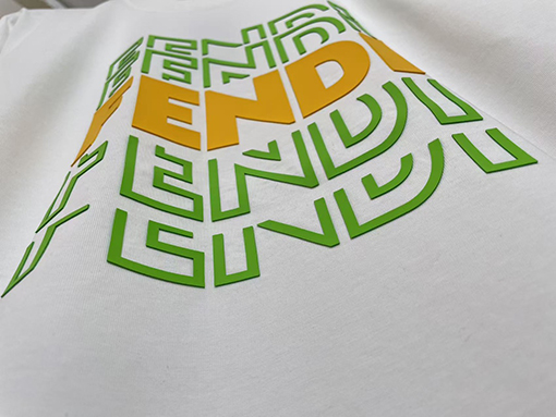 フェンディ新しいアルファベットのシリコンプリントTシャツ