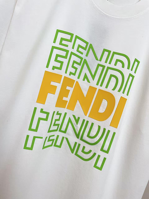 フェンディ新しいアルファベットのシリコンプリントTシャツ