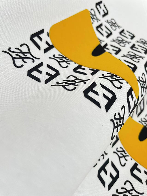 フェンディ新しい黄色の目のTシャツ