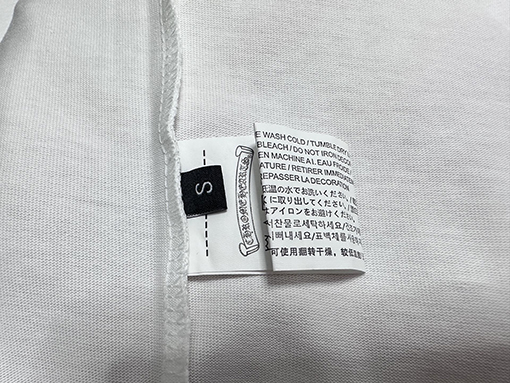 クロムハーツサンスクリット馬蹄発泡プリント半袖Tシャツ