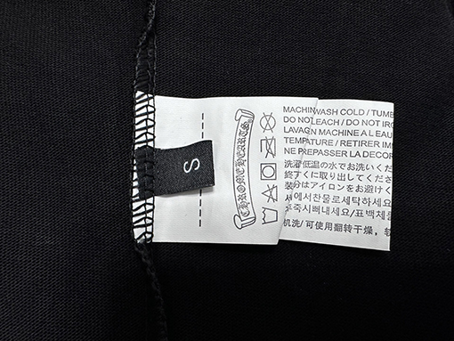 クロムハーツサンスクリット馬蹄発泡プリント半袖Tシャツ