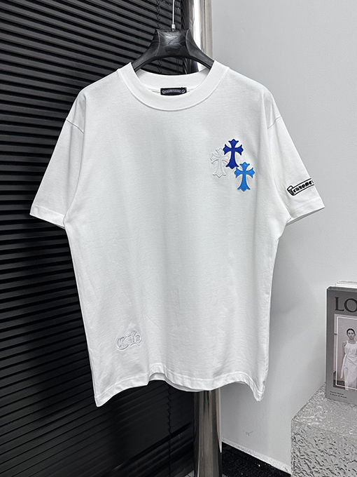 クロムハーツコピータグ付きレザー半袖Tシャツ