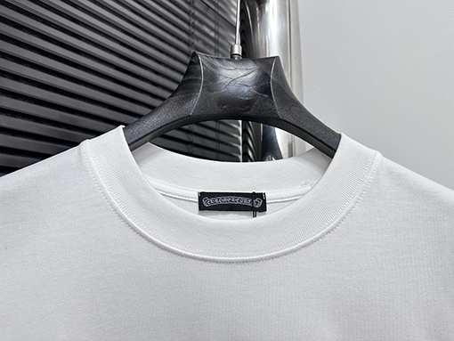 クロムハーツコピータグ付きレザー半袖Tシャツ