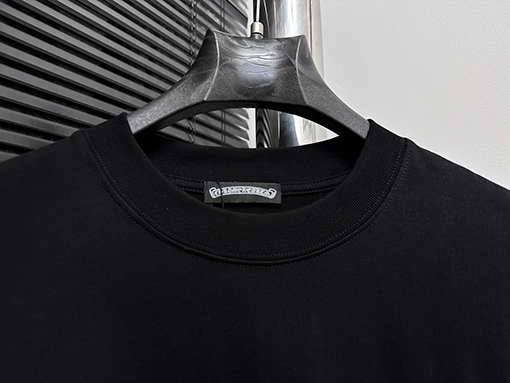 クロムハーツコピータグ付きレザー半袖Tシャツ