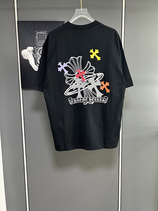 クロムハーツプリントロゴ公式同款半袖Tシャツ