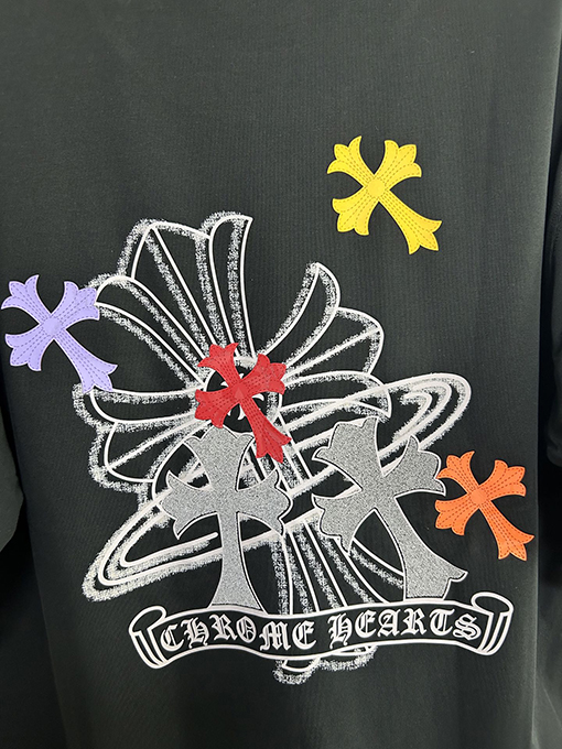 クロムハーツプリントロゴ公式同款半袖Tシャツ