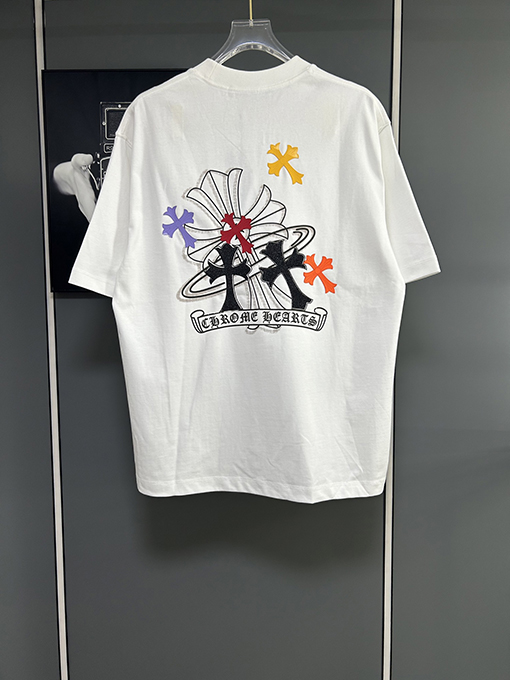 クロムハーツプリントロゴ公式同款半袖Tシャツ