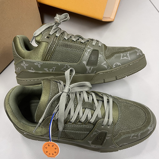 ルイヴィトンLouis V Trainer 25Ss ミリタリー迷彩配色スニーカー