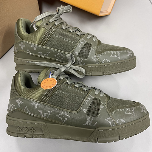 ルイヴィトンLouis V Trainer 25Ss ミリタリー迷彩配色スニーカー