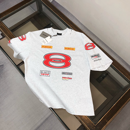 バレンシアガ25ssカップルラウンドネック半袖Tシャツ