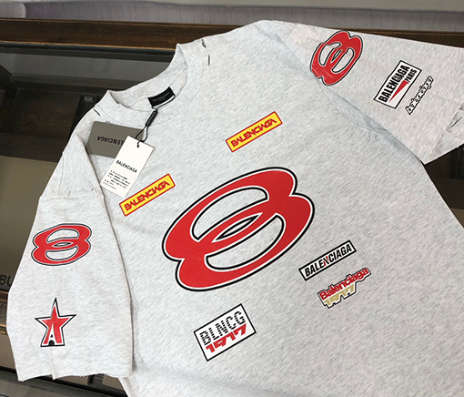 バレンシアガ25ssカップルラウンドネック半袖Tシャツ