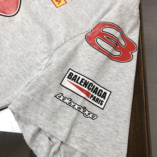 バレンシアガ25ssカップルラウンドネック半袖Tシャツ