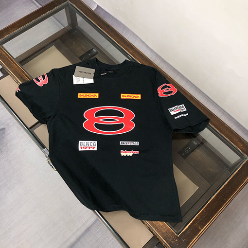 バレンシアガ25ssカップルラウンドネック半袖Tシャツ