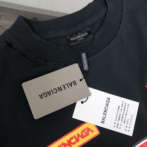 バレンシアガ25ssカップルラウンドネック半袖Tシャツ