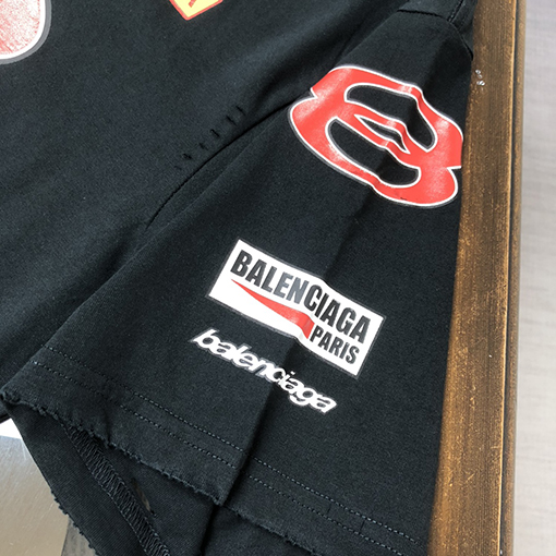バレンシアガ25ssカップルラウンドネック半袖Tシャツ