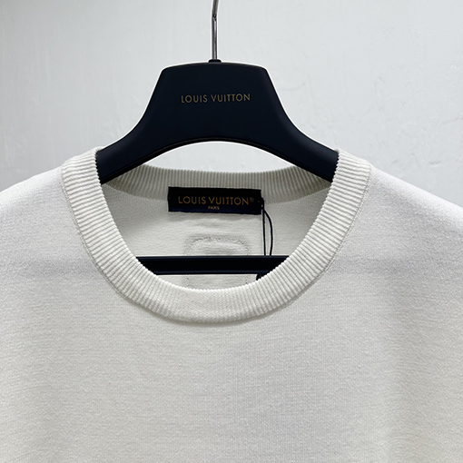 ルイヴィトンニットレザー半袖Tシャツ