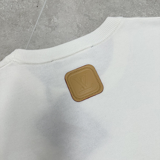 ルイヴィトンニットレザー半袖Tシャツ