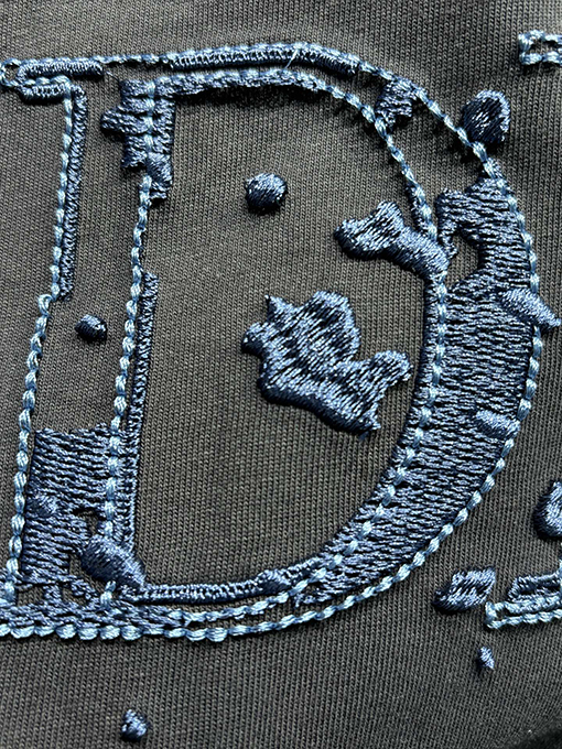ディオール新しい立体ビーズ刺繍Tシャツ