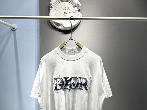 ディオール新しい立体ビーズ刺繍Tシャツ