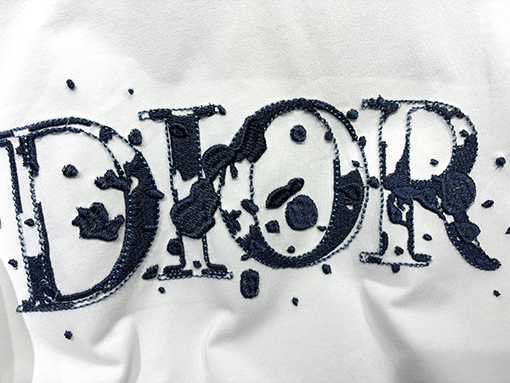 ディオール新しい立体ビーズ刺繍Tシャツ