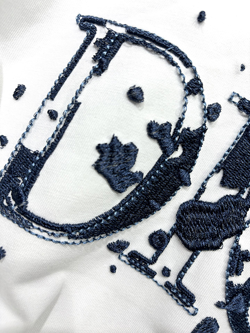 ディオール新しい立体ビーズ刺繍Tシャツ