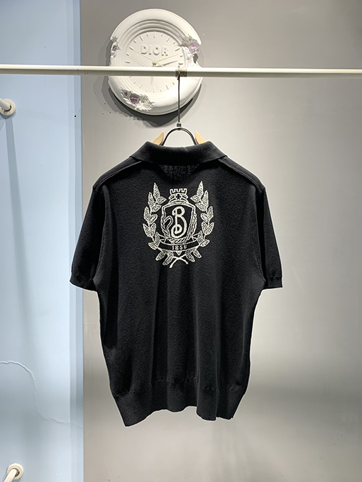 バーバリー新しいBロゴのジャカードポロシャツ