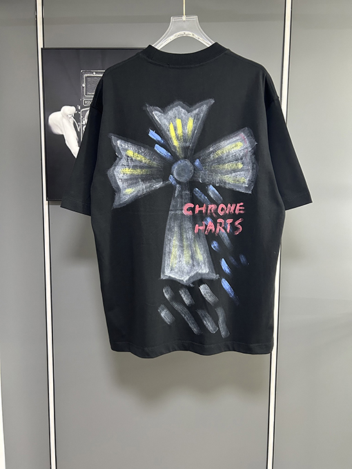 クロムハーツプリントロゴ公式同款半袖Tシャツ