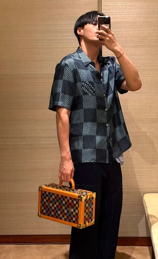 ルイヴィトンコピーチェック柄半袖シャツ