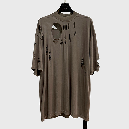 リックオウエンス穴の開いた半袖Tシャツ