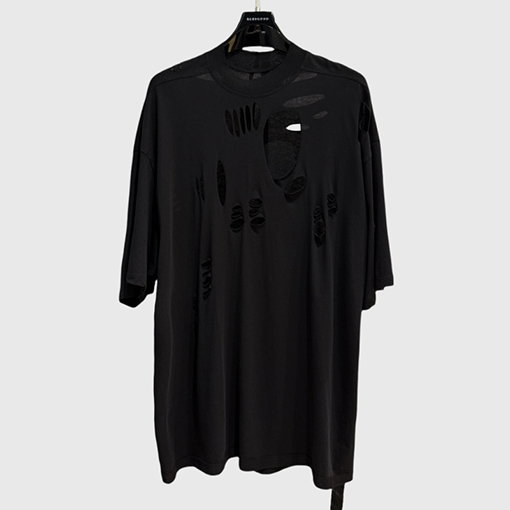 リックオウエンス穴の開いた半袖Tシャツ