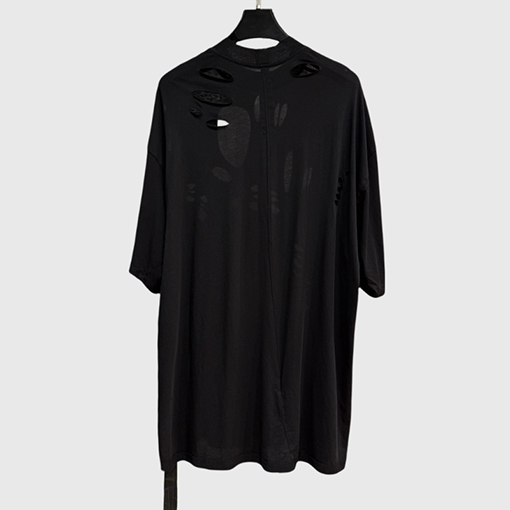 リックオウエンス穴の開いた半袖Tシャツ