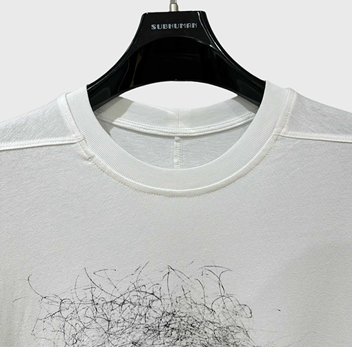 リックオウエンス新しい顔プリントラウンドネックルーズTシャツ