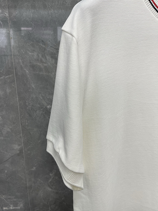 トムブラウンコピー極細ウォーターリップル半袖Tシャツ