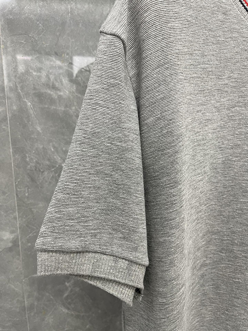 トムブラウンコピー極細ウォーターリップル半袖Tシャツ
