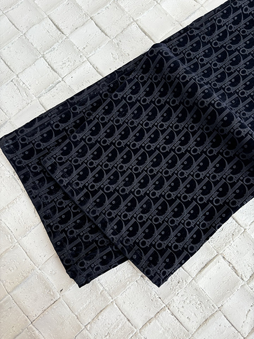 ディオール25ss新しいヘビの刺繍コットン混紡デニムパンツ