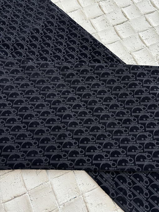 ディオール25ss新しいヘビの刺繍コットン混紡デニムパンツ