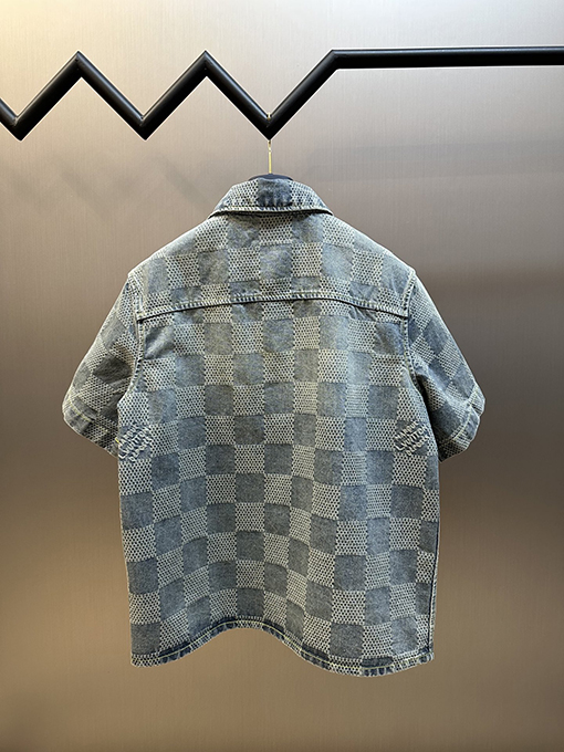 ルイヴィトンDAMIER 3D半袖デニムシャツ