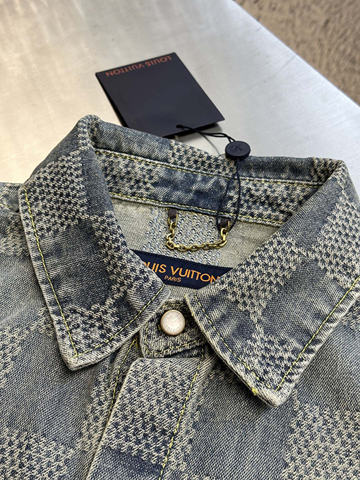 ルイヴィトンDAMIER 3D半袖デニムシャツ