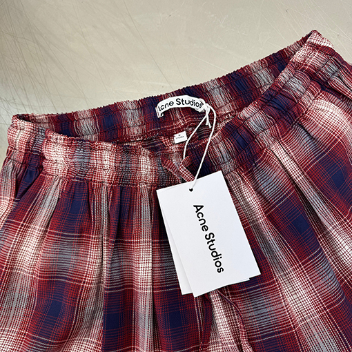 アクネストゥディオズチェック柄ショートパンツ