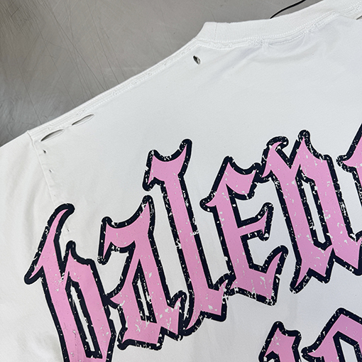 バレンシアガバックプリント半袖Tシャツ